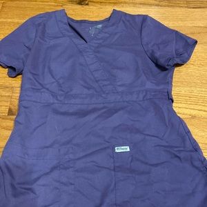 Purple barely worn scrub top